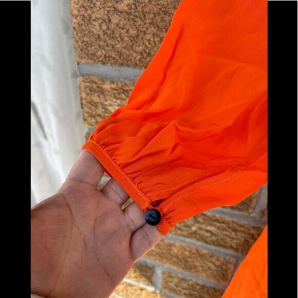 COPY - revolve swf maxi orange ruffle dress medium - Picture 4 of 9